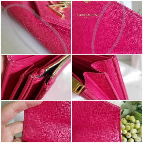 **SOLD** Authentic Pre-owned Yves Saint Laurent Grain De Poudre Envelope Wallet - Picture 10 of 16